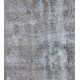 Grey Handmade Vintage Overdyed Turkish Carpet